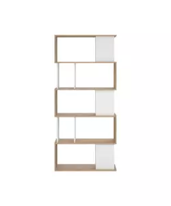 Libreria "labirinto" bianco quercia, 80x29,5x173,5 cm